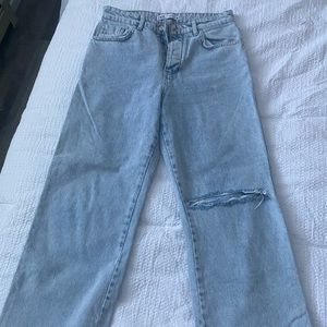 Zara jeans high wait straight leg